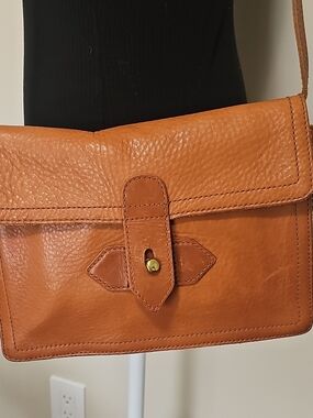 Madewell Tan Leather Pebbled Crossbody Bag